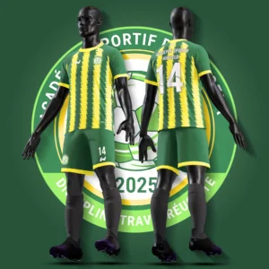 ensemble foot WANE jaune vert